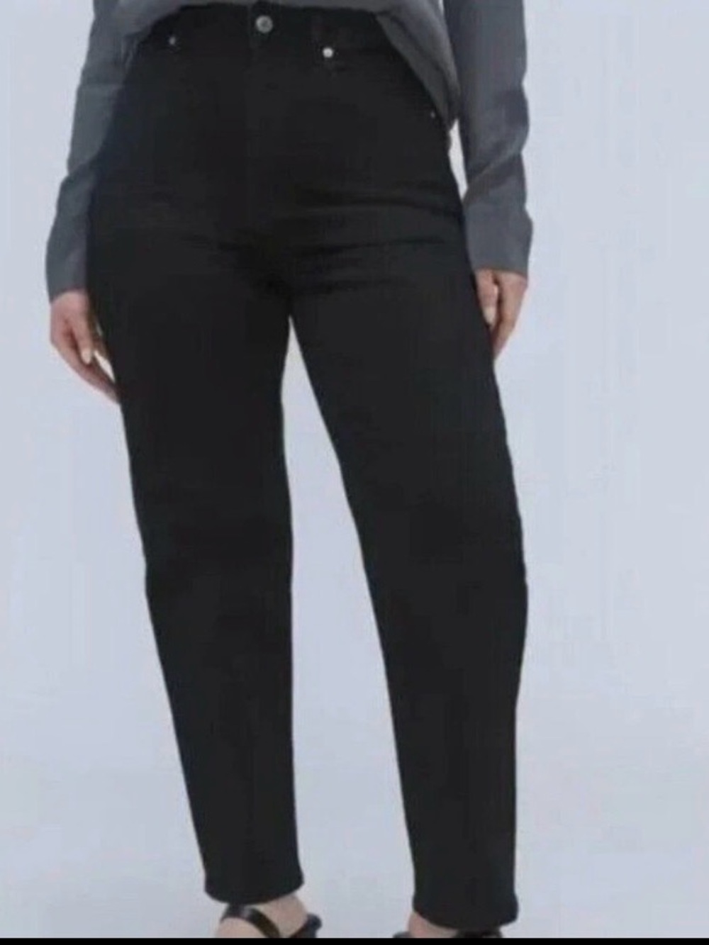 Everlane Women's Curvy Way High Black Jeans Organic Cotton